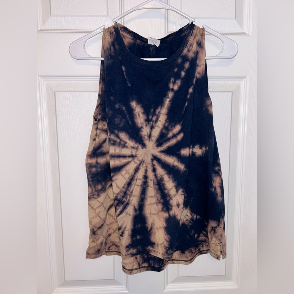 Black and tan tie dye tank from Athletic, size medium